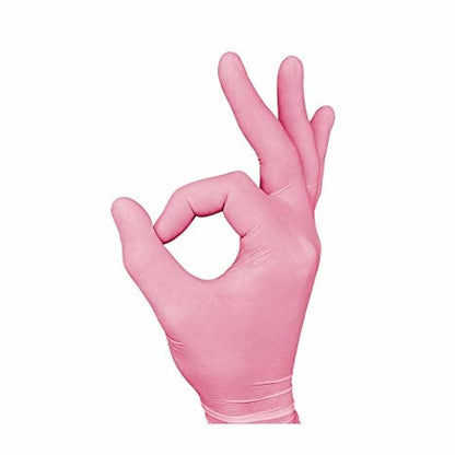 Merbach Nitrile Gloves Pink Size S