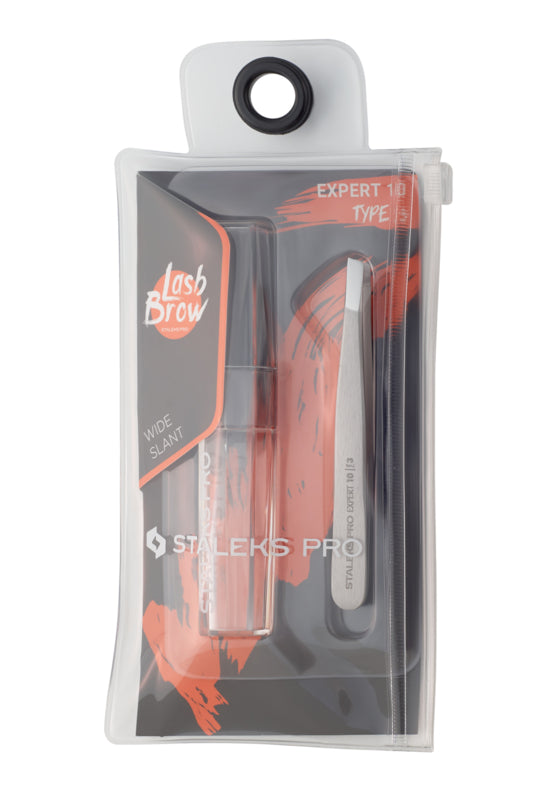 Staleks Pro Eyebrow Tweezers Expert 10 Type 3 Wide Slanted (TE-10/3)