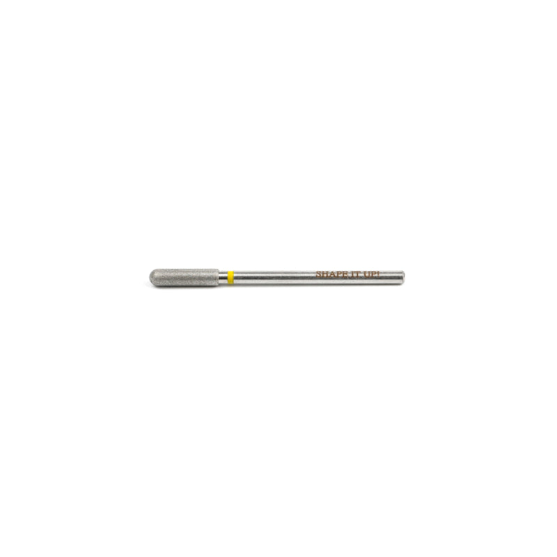 Shape It Up Diamond Frees Bit Long Cylinder Rounded 3.0 mm Yellow (Manicure Pedicure)