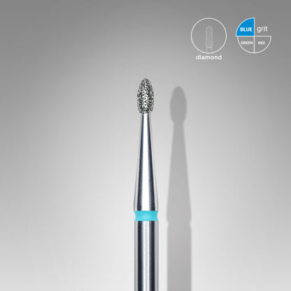 Staleks Diamond Bit Rounded Drop Blue 1.6mm (Manicure Pedicure) (FA50B016/3.4K)