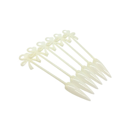 Shape It Up Color Pop Ring Stiletto Bow Nail Tips 24 Pieces
