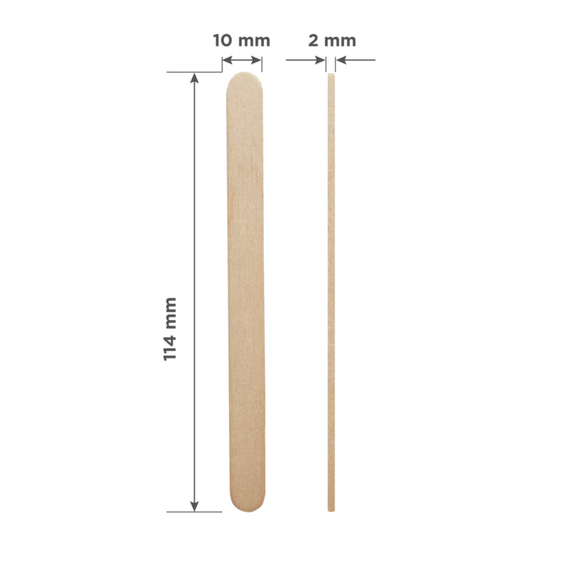 Staleks Pro Expert Wooden Wax Applicator Stick Wide 150x17cm 100 Pieces (DSW-10)