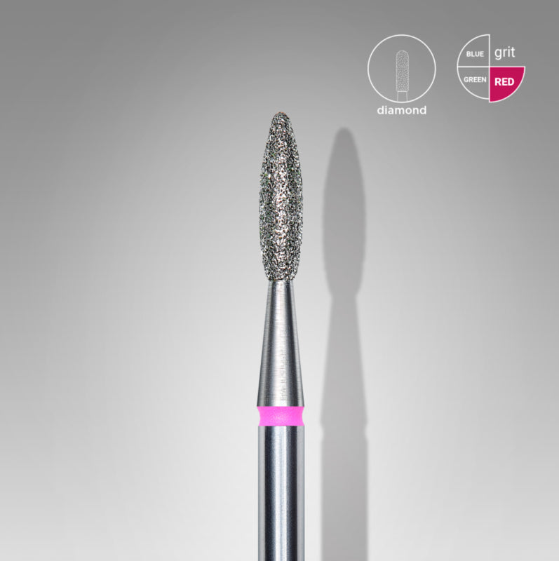 Staleks Diamond Bit Flame Red 2.1mm (Manicure Pedicure) (FA10R021/8K)