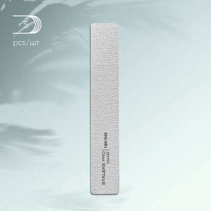 Staleks Pro Smart Mineral Wide Straight Nail File 180/240 Grit 5-Pack (NFB-31/2)