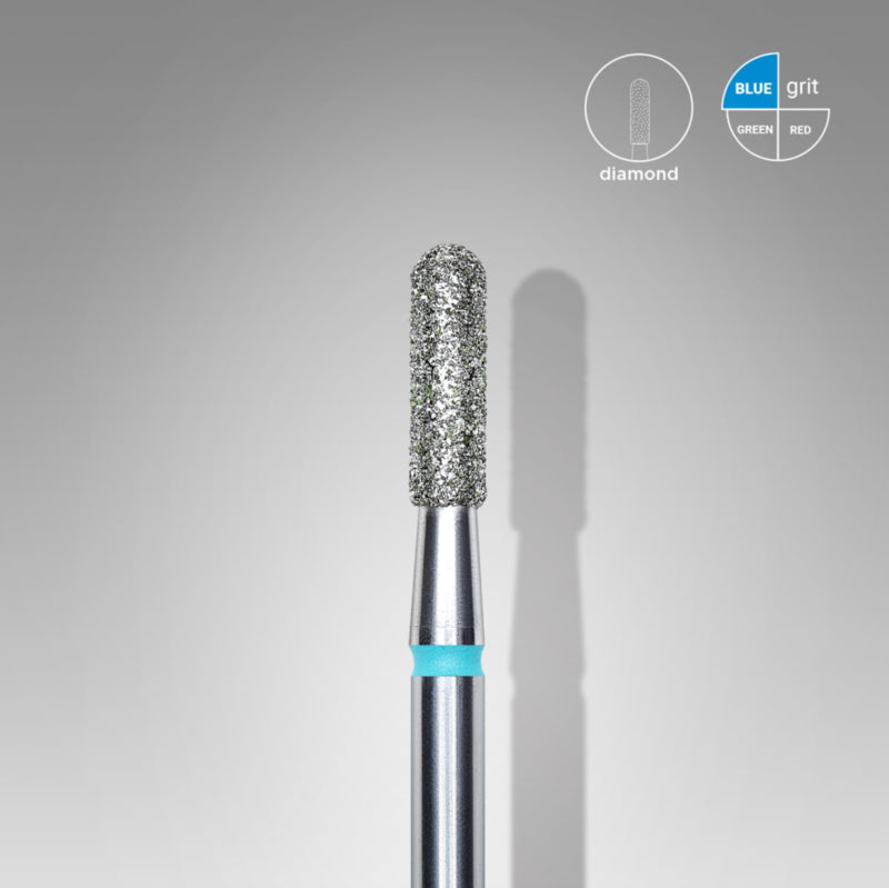 Staleks Diamond Bit Rounded Cylinder Blue 2.3mm (Manicure Pedicure) (FA30B023/8K)