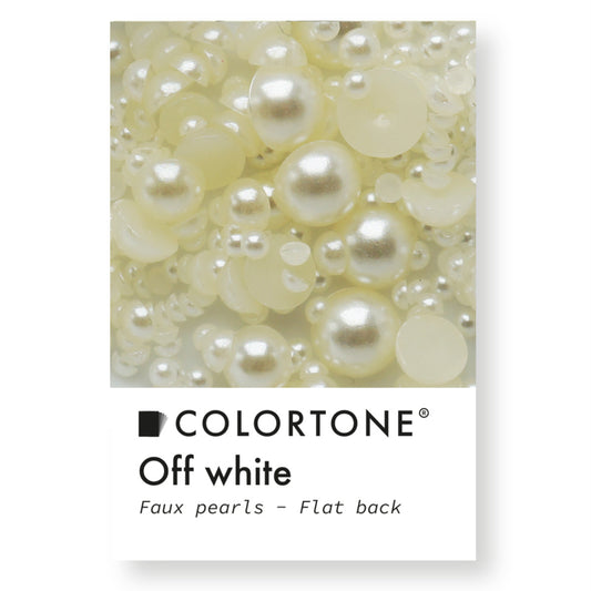 Colortone Flatback Pearls Off White