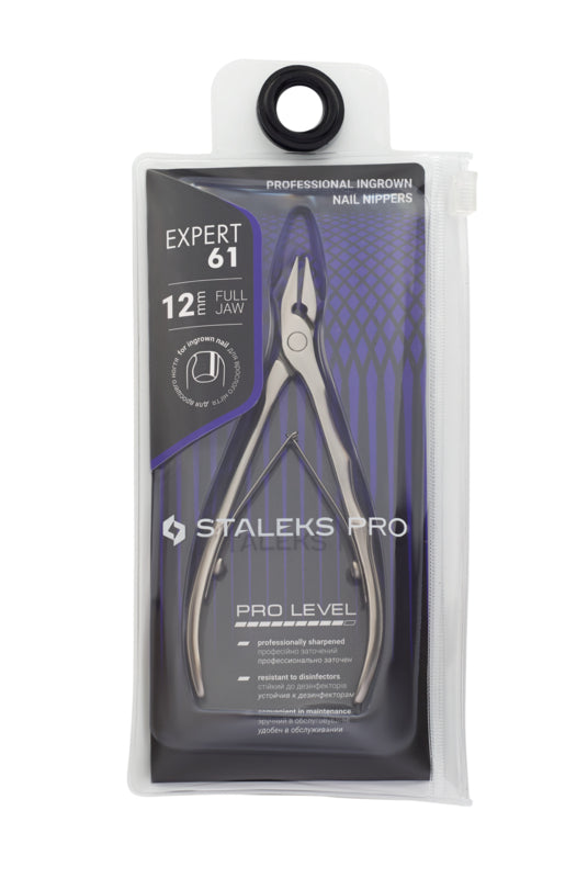 Staleks Professional Pedicure Ingrown Toenail Nippers Expert 61 12mm Full Jaw (NE-61-12)