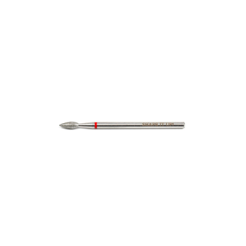 Shape It Up Diamond Frees Bit Extra Wide Sharp Flame 2.6mm Red (Manicure Pedicure)