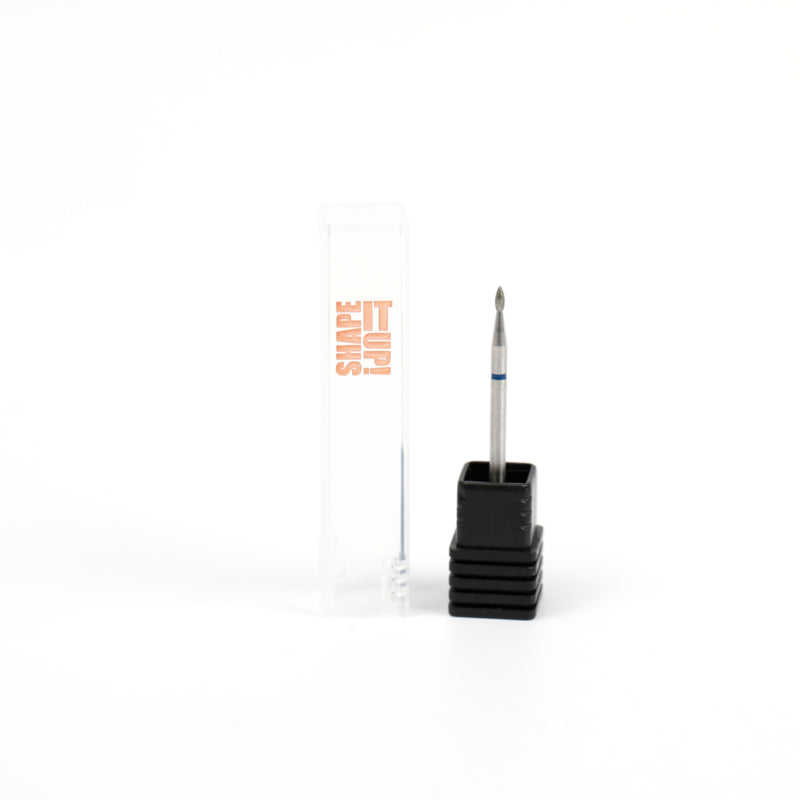 Shape It Up Diamond Milling Bit Sharp Mini Flame 1.6mm Blue (Manicure Pedicure)