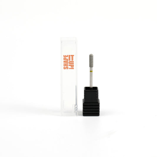 Shape It Up Diamond Frees Bit Cylinder Rounded Medium 3.0mm Yellow (Manicure Pedicure)