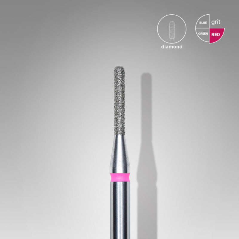 Staleks Diamond Bit Rounded Cylinder Red 1.4mm (Manicure Pedicure) (FA30R014/8K)