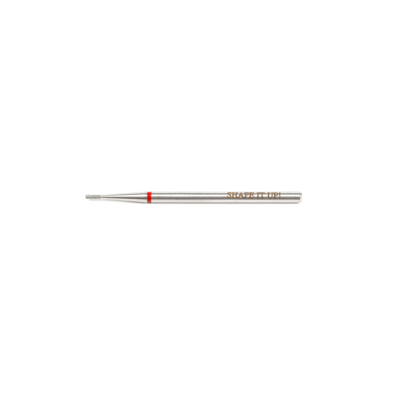 Shape It Up Diamond Frees Bit Slim Cylinder Flat Top 0.8mm Red (Manicure Pedicure)