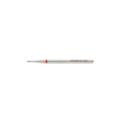 Shape It Up Diamond Frees Bit Slim Cylinder Flat Top 0.8mm Red (Manicure Pedicure)