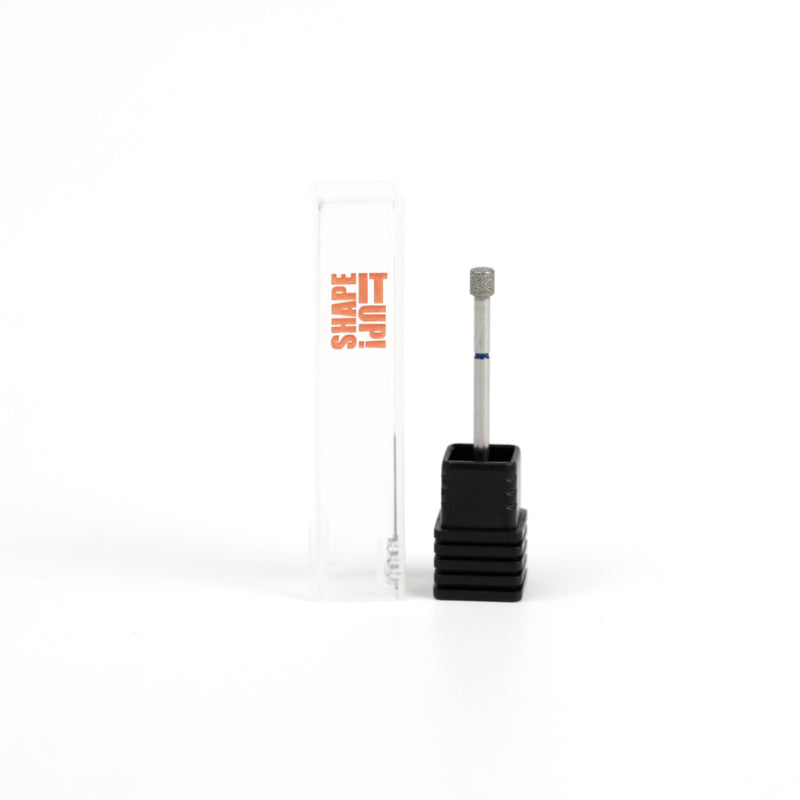 Shape It Up Diamond Frees Bit Short Wide Cylinder Flat Top 3.5 mm Blue (Manicure Pedicure)