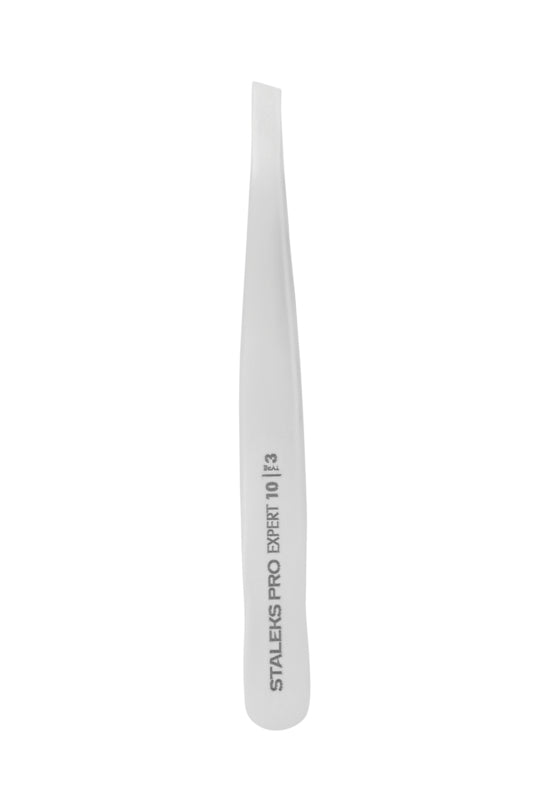 Staleks Pro Eyebrow Tweezers Expert 10 Type 3 Wide Slanted (TE-10/3)