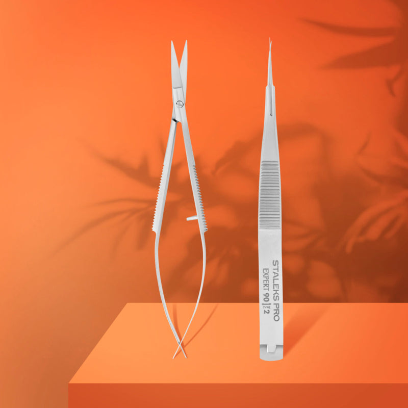 Staleks Pro Eyebrow Scissors Expert 90 Type 2 (SE-90/2)