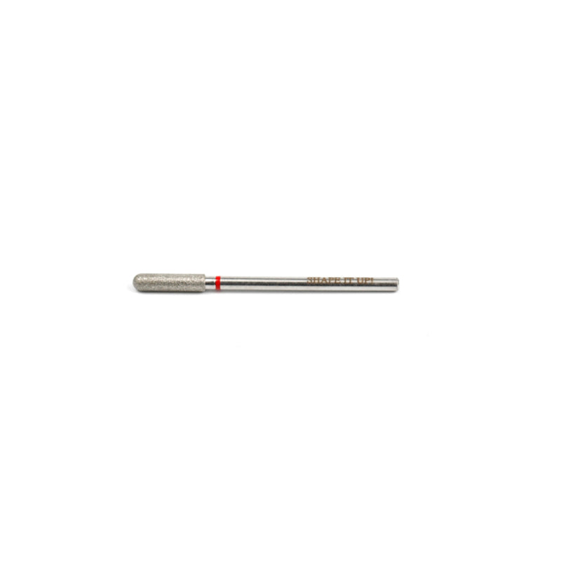 Shape It Up Diamond Frees Bit Long Cylinder Rounded 3.0 mm Red (Manicure Pedicure)