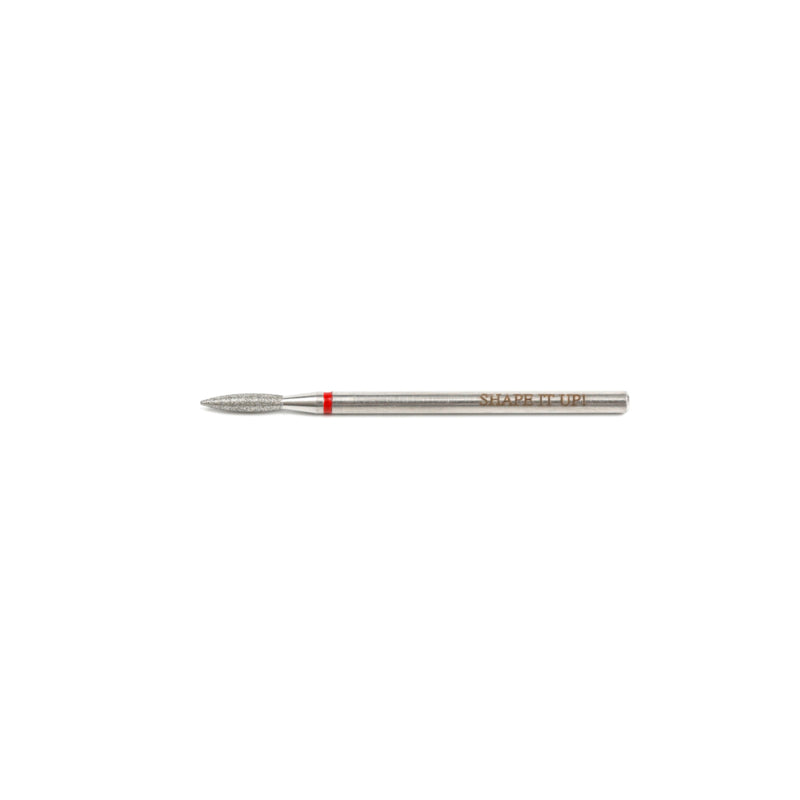 Shape It Up Diamond Free Bit Wide Sharp Flame 2.0mm Red (Manicure Pedicure)