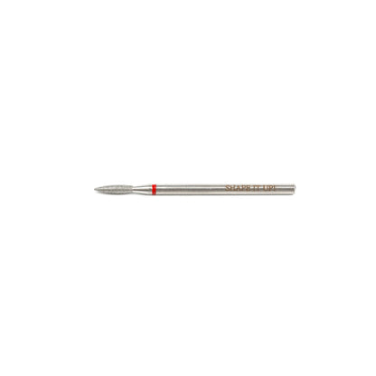 Shape It Up Diamond Free Bit Wide Sharp Flame 2.0mm Red (Manicure Pedicure)