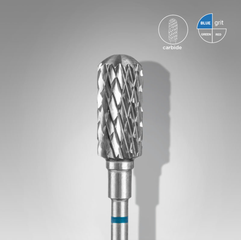 Staleks Carbide Nail Drill Bit Rounded Safe Cylinder Blue 6.0mm (FT31B060/14)