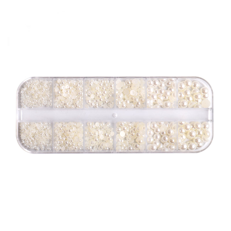 Colortone Flatback Pearls Off White