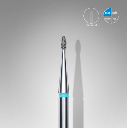 Staleks Diamond Frees Bit Rounded Drop Blue 1.2mm (Manicure Pedicure) (FA50B012/3K)