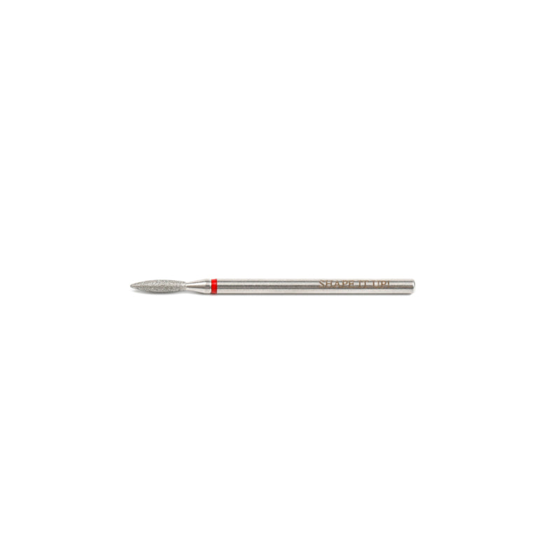 Shape It Up Diamond Frees Bit Long Sharp Flame 2.0mm Red (Manicure Pedicure)