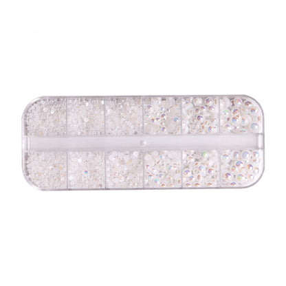 Colortone Flatback Pearls White AB