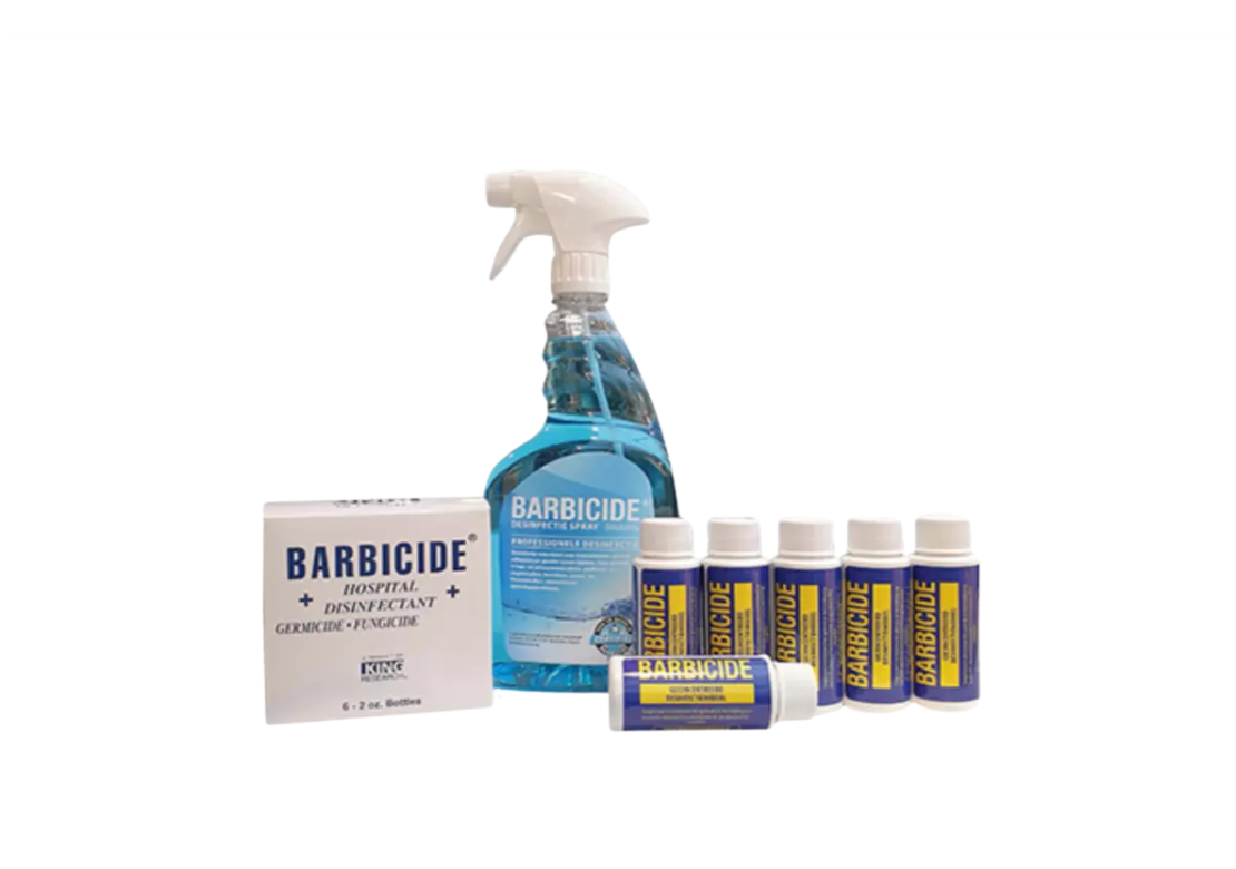 Barbicide Disinfectant Bullets & Spray (6x 60ml + Empty Spray Bottle)