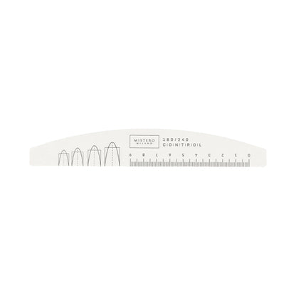 Mistero Milano Half Moon Nail File Control 180/240 (8110) 25 pieces