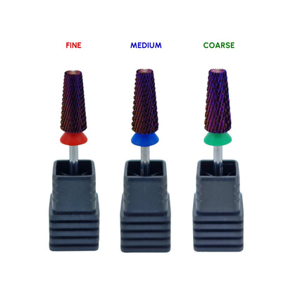 Shape It Up Carbide Bur Bit 5 in 1 Cone Coarse Green 7.0 mm (Manicure Pedicure)