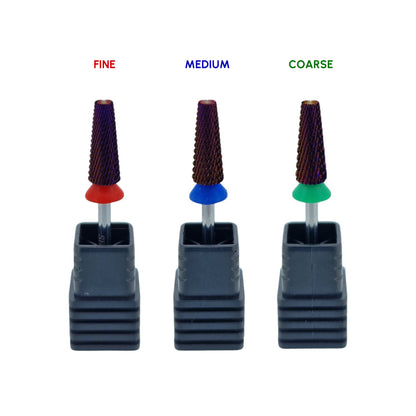 Shape It Up Carbide Bur Bit 5 in 1 Narrow Cone Coarse Green 6.0 mm (Manicure Pedicure)