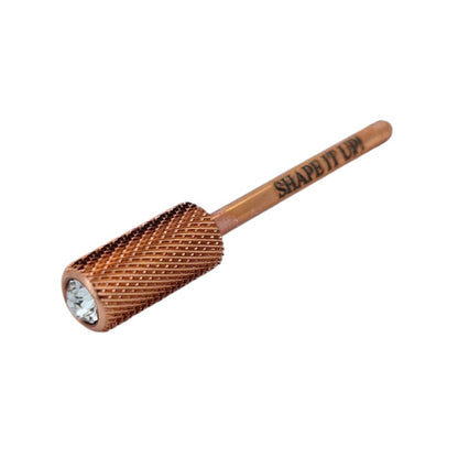 Shape It Up Carbide Bur Bit Large Cylinder Medium 6.6 mm Diamond Series (Manicure Pedicure)