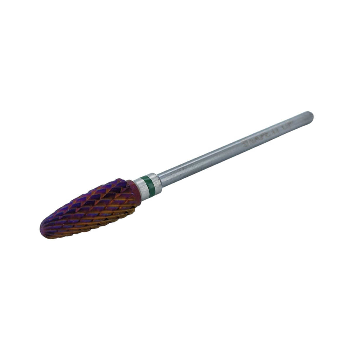 Shape It Up Carbide Bur Bit Purple Flame Coarse Green (Manicure Pedicure)