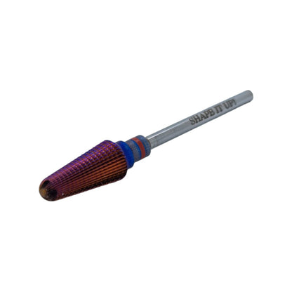 Shape It Up Carbide Bur Bit Purple Tapered Tornado Fine Red (Manicure Pedicure)