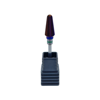 Shape It Up Carbide Bur Bit Purple Tapered Tornado Coarse Green (Manicure Pedicure)