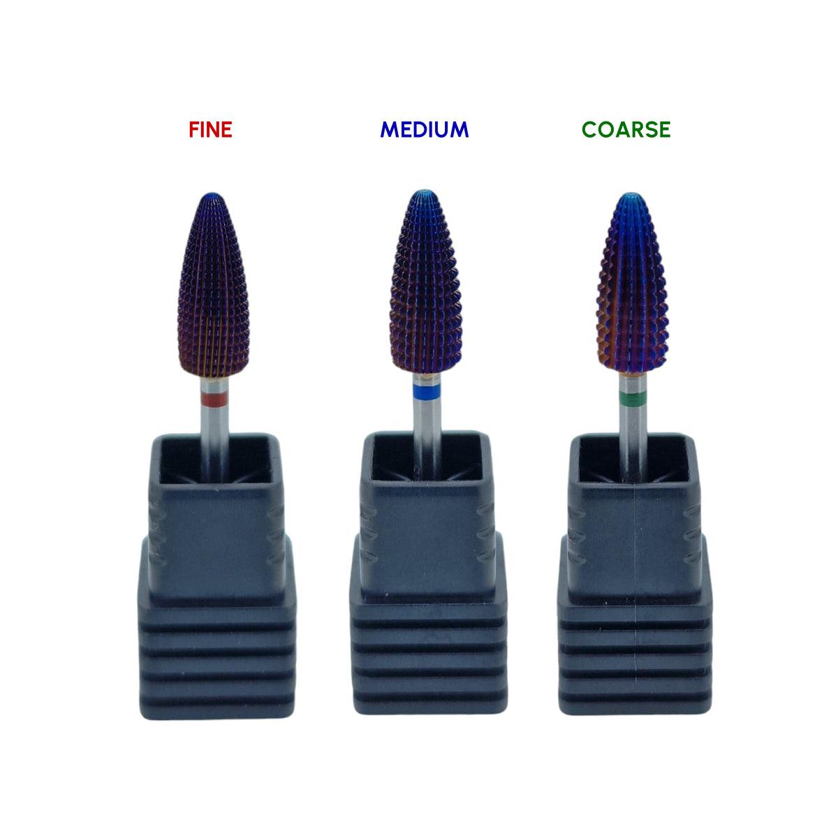 Shape It Up Carbide Bur Bit Purple Typhoon Flame 2-Way Fine Red (Manicure Pedicure)