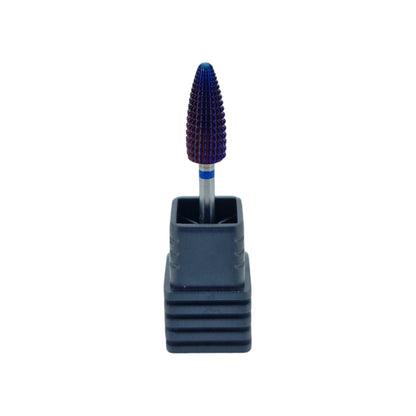Shape It Up Carbide Bur Bit Purple Typhoon Flame 2-Way Medium Blue (Manicure Pedicure)