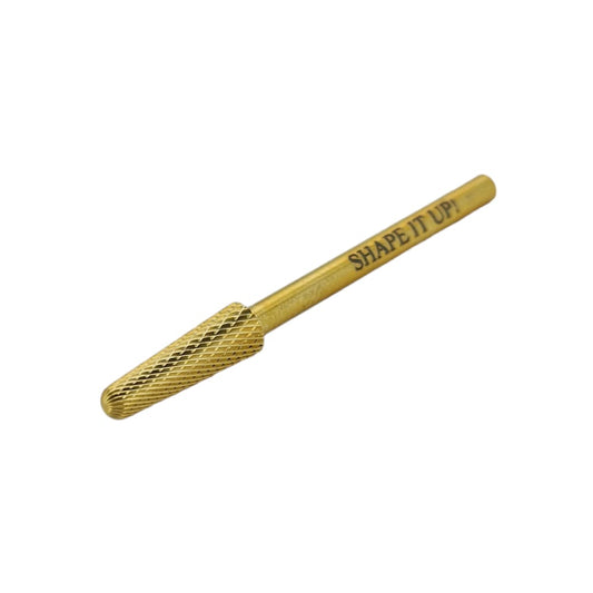 Shape It Up Carbide Bur Bit Small Rounded Cone Fine Gold Series (Manicure Pedicure)