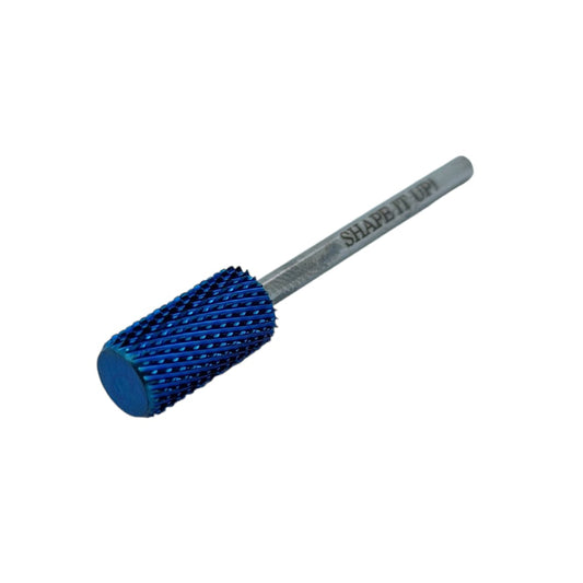 Shape It Up Carbide Safety Frees Bit Large Cylinder Smooth Flat Top Coarse Green (Manicure Pedicure)