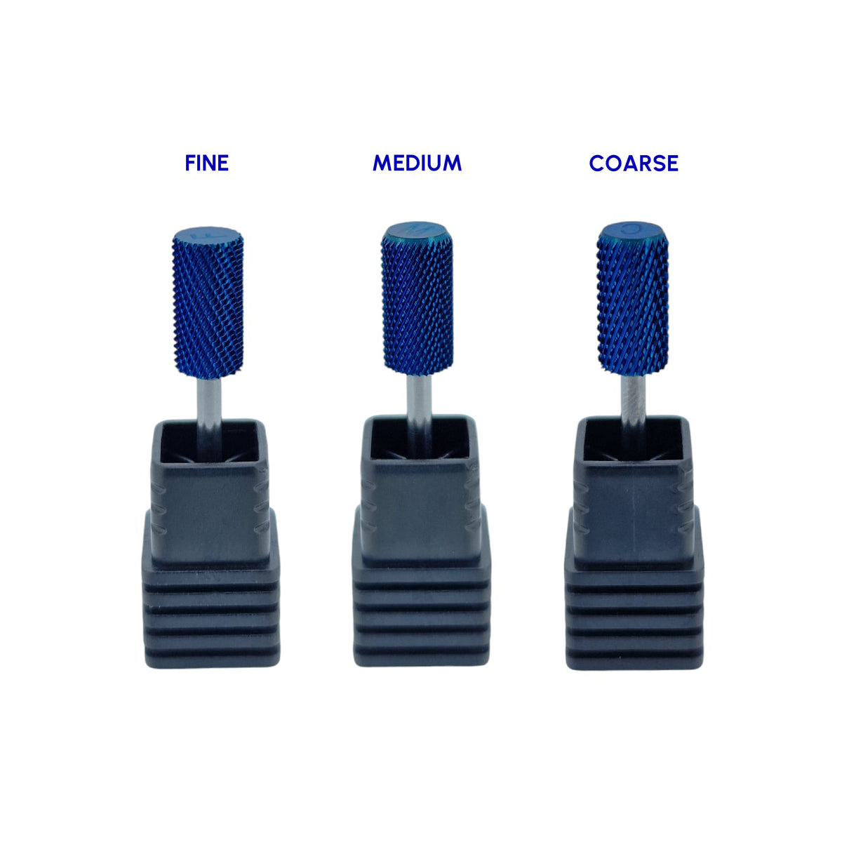 Shape It Up Carbide Safety Frees Bit Large Cylinder Smooth Flat Top Medium Blue (Manicure Pedicure)