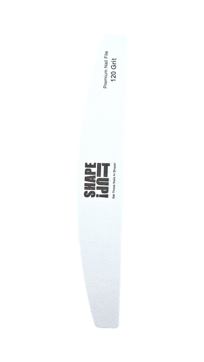 Shape It Up Premium Half Moon Nail File 120/180 (10 Pieces)