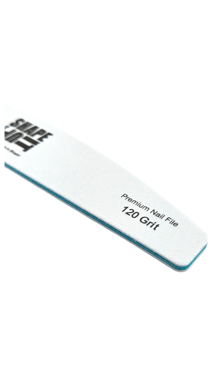 Shape It Up Premium Half Moon Nail File 120/180 (10 Pieces)