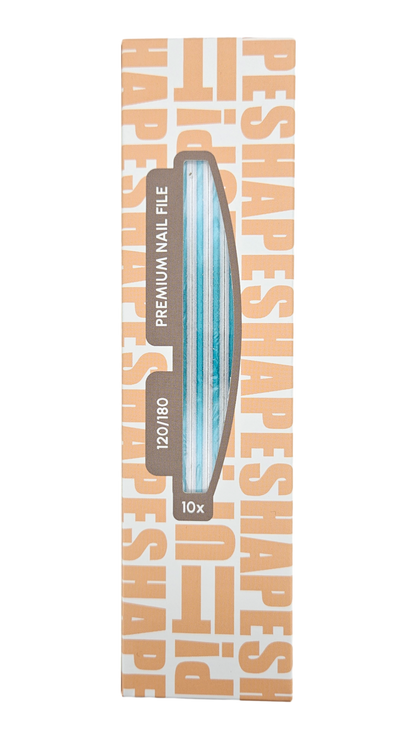 Shape It Up Premium Half Moon Nail File 120/180 (10 Pieces)