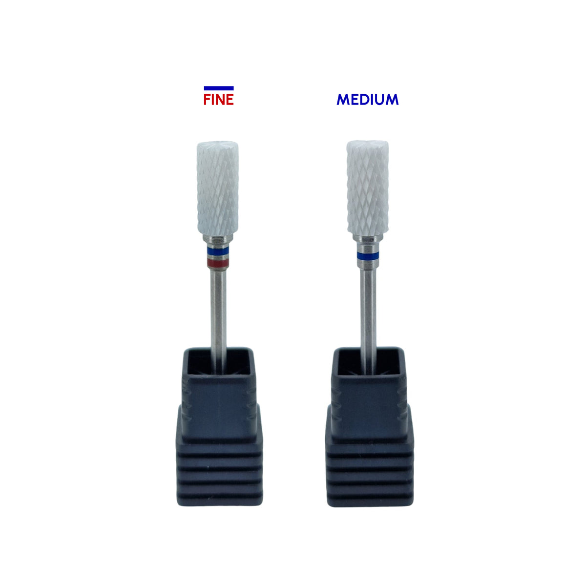 Shape It Up Ceramic Milling Bit Cylinder Cross Cut Fine Red Blue (Manicure Pedicure)