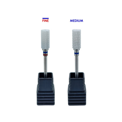 Shape It Up Ceramic Milling Bit Cylinder Cross Cut Fine Red Blue (Manicure Pedicure)