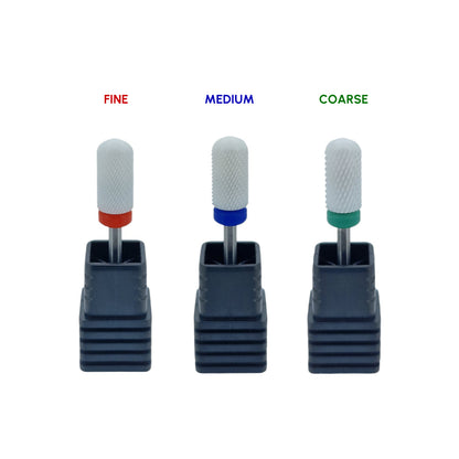 Shape It Up Ceramic Milling Bit Large Cylinder Smooth Top Coarse Green (Manicure Pedicure)