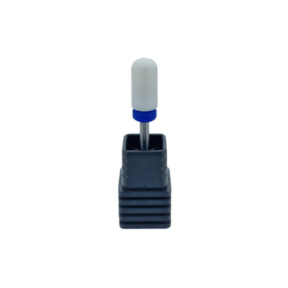 Shape It Up Ceramic Milling Bit Large Cylinder Smooth Top Medium Blue (Manicure Pedicure)