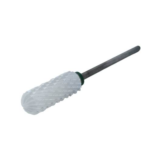 Shape It Up Ceramic Milling Bit Large Cylinder Round Top Coarse Green (Pedicure)