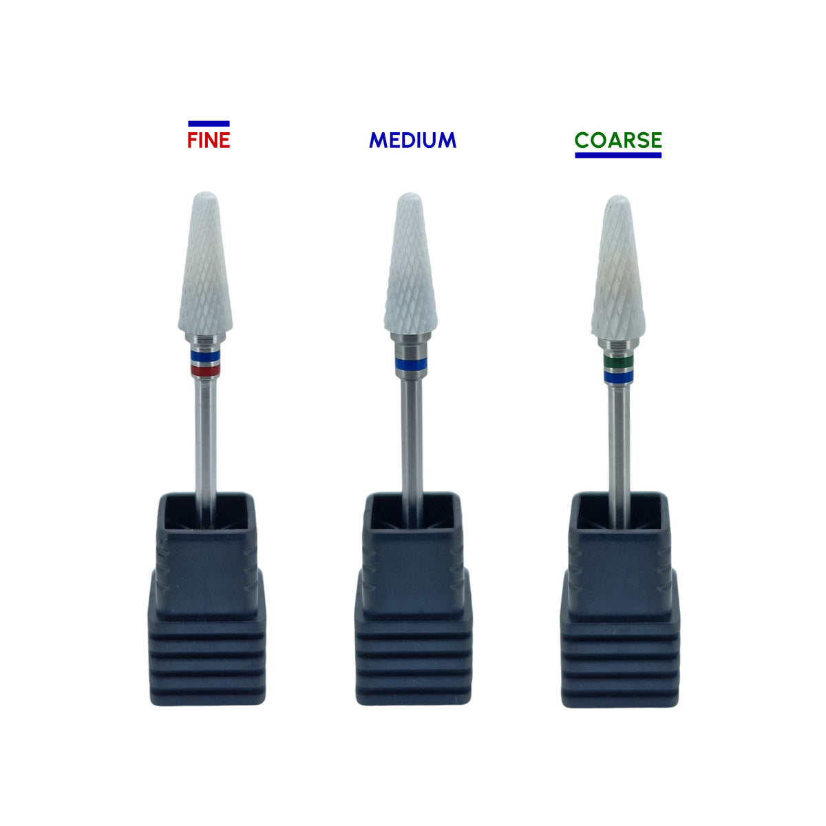 Shape It Up Ceramic Milling Bit Cone Fine Red Blue (Manicure Pedicure)